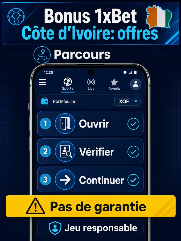 Bonus 1xBet Côte d’Ivoire: offres et conditions