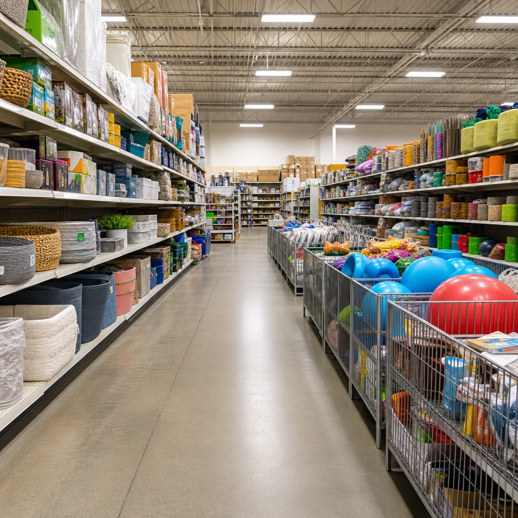 Interior aisle of the SW 38th Street warehouse store location